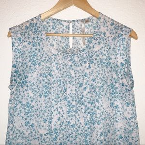 Lauren Conrad Tiny Floral Print Sleeveless Top